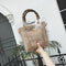 Summer Small Handbag Transparent Women Hand Bags Chain Straw Bag Lady Trave I1I6