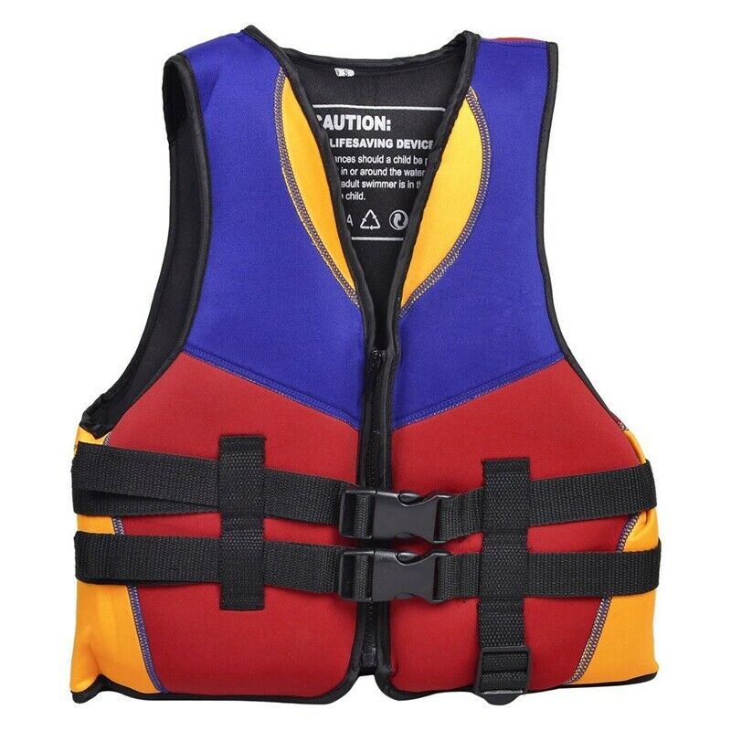 Red Blue Orange Water Sports Swimming Life Jacket Vest Size S for Children S4W7