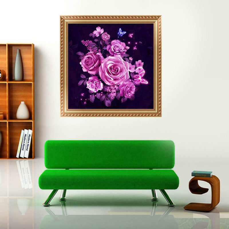 Pink 5D DIY Flower Diamond Painting Embroidery Cross Stitch Home Decor Gift