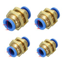 5pcs Nylon Pneumatic Bulkhead Connector Push In Fittings Air/Water Hose 10mm