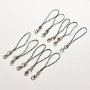 100Pcs Black Cell Phone Rope Strap Charm Cords Lariat Clip Lanya ES