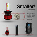 RED Q6 H7 LED Headlight Conversion Kit 25W 3000LM IP68 Aluminum PACK OF TWO