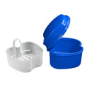 Denture Bath Cases Dental False Teeth Storage Boxes with Hanging Net Container