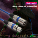 3 Pin XLR Male to Female Audio Extension Cable Wire for Microphone Amplifier