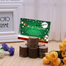 10Pcs Wooden Table Number Stand Place Name Memo Card Holder Party Wedding Decor