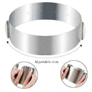6"-12" Adjustable-Stainless Steel Mousse Cake Ring Mold Layer X7T6 Baking P8J2