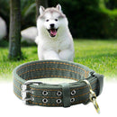 Pet Dog Double-Breasted Necklace For Big Dog Collar Leads Army Green Pet
