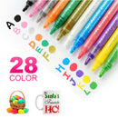 DIY 28 Colors Acrylic Marker Pen Body Drawing Colorful Water-based Marker Pens