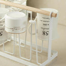 1pc Creative Metal Storage Rack Stylish Mugs Cups Holder Draining Rack Wood A6L7
