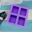 4-grids Rectangle Tree Soap Mold Cake Mold Silicone Mold Chocolate Mould W6Y5