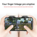 For iOS Android Phone 2x Metal Trigger Game Controller for PUBG Mobile Gamepad