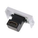 HDMI Wall Socket Module 90 Degree Jack Solderless Type 2 Way Female/Female
