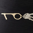 Portable Hand Hygiene Brass Door Opener Elevator Handle Key Press Elevator Tool