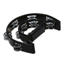 Musical Double Half Moon Tambourine Drum Kit Hi Hat Percussion Gift KTV Par
