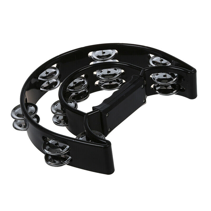 Musical Double Half Moon Tambourine Drum Kit Hi Hat Percussion Gift KTV Par