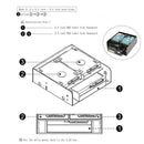 5.25 inch to 2.5 or 3.5" Internal Hard Disk Drive Mounting Kit with Screws