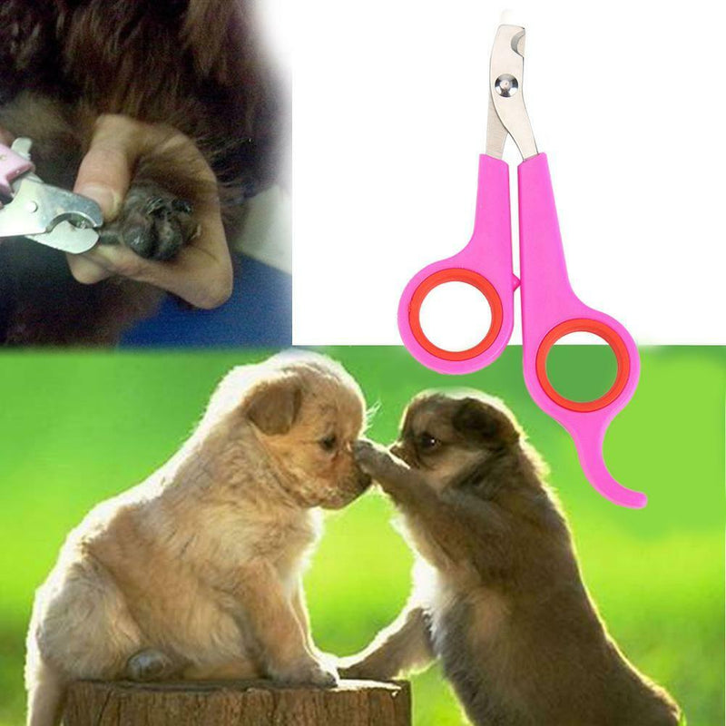 Stainless Steel Pet Nail Toe Scissors Dog Cat Claw Grooming Clipper (Rose) A