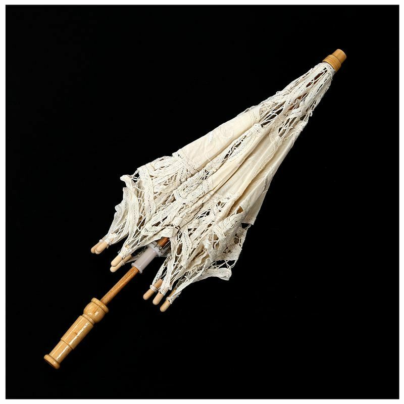 Victorian umbrella umbrella lace wedding bride umbrella Ivory 30x51cm G1B5