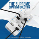 60 Watt (12 Amp) 10-Port Family-Sized Desktop Usb Rapid Charger. Smart Usb