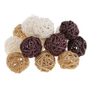 25X 3/5cm Handmade Wicker Rattan Balls Garden Wedding Party Decorative Craft