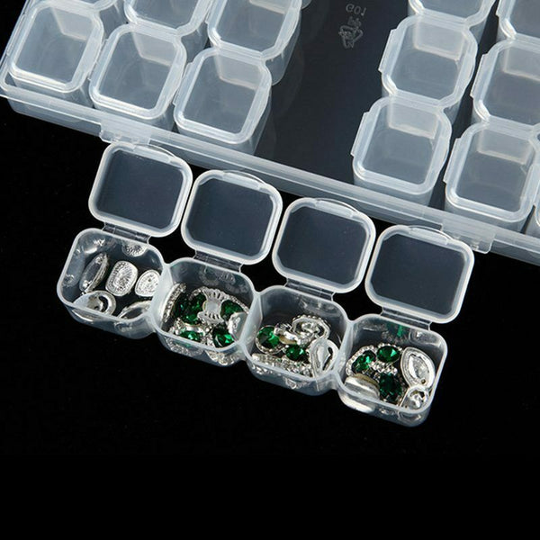 Nail 28 lattice jewelry box can be assembled demolition box nail decoration S8D3