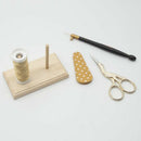Wood Thread Stand Rack Organizer 2 Spool Cone Machine Sewing Storage Holder