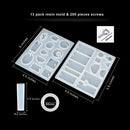 1Set Silicone Necklace Earrings Pendant Mold Pendant Jewelry Making Tool DIY FT