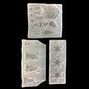 3Pcs Christmas Bell Snowflake Silicone Jewelry Mold Epoxy Mould Casting Craft