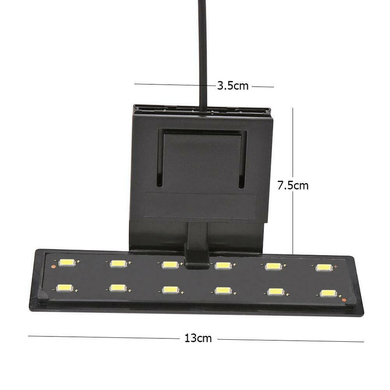 5W 12LED Waterproof Aquarium Lamp Fish Tank Aquatic Plants Grow Clip Light