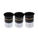 3Pcs 4,6,9mm 1.25 Inch PLOSSL Eyepiece Lens Kit Astronomical Telescope Parts