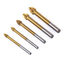 Cross Head Tungsten Carbide Wall Ceramic Tile Marble Glass Drill Bit Set Gl L2J9