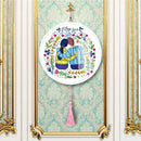 DIY Couple Special Shaped Diamond Painting Mural with Tassel Home Decor