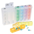 Weekly 7 Days Pill Box 28 Compartments Pill Organizer Medicine Storage DispS Gw