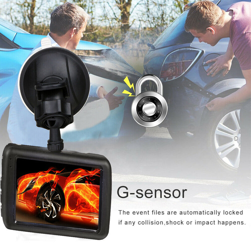 Zinc Alloy 3-Inch Large-Screen High-Definition 1080P Driving Recorder A