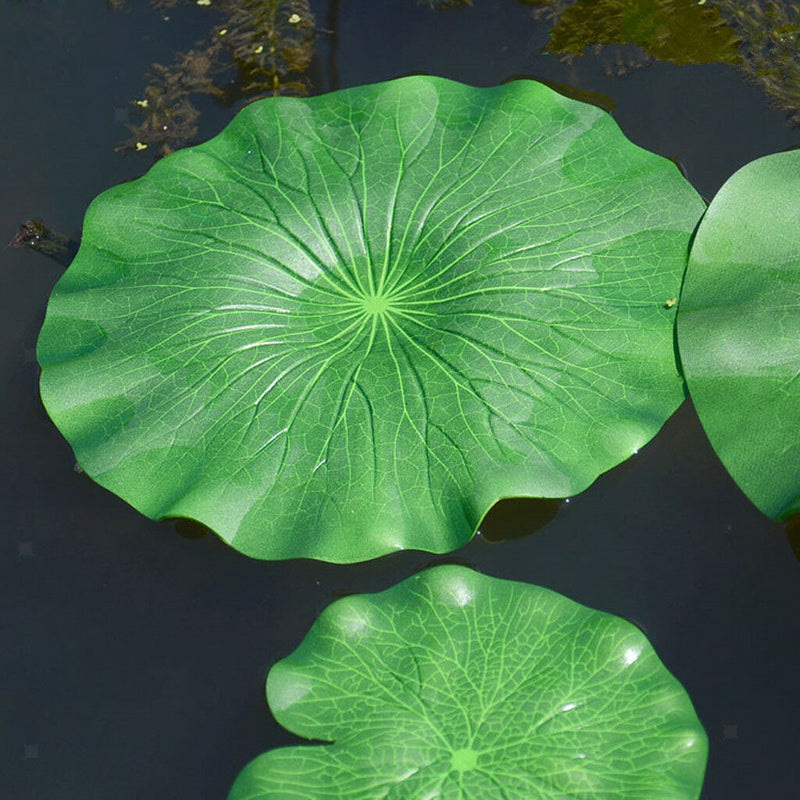 20x Plastic Lotus Leaves Water Plants   Tank Pool Micro Landscape Decor