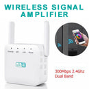 300Mbps Dual Band WiFi 2.4GHz Extender Wireless Internet Range Booster