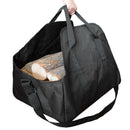 Firewood Log Carrier Black Heavy Duty Wax Tote Large Fire Wood Bag Durable