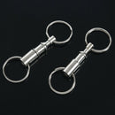 2 pieces Removable Double Keychains Iron nickel double detachable keychain  R8W1
