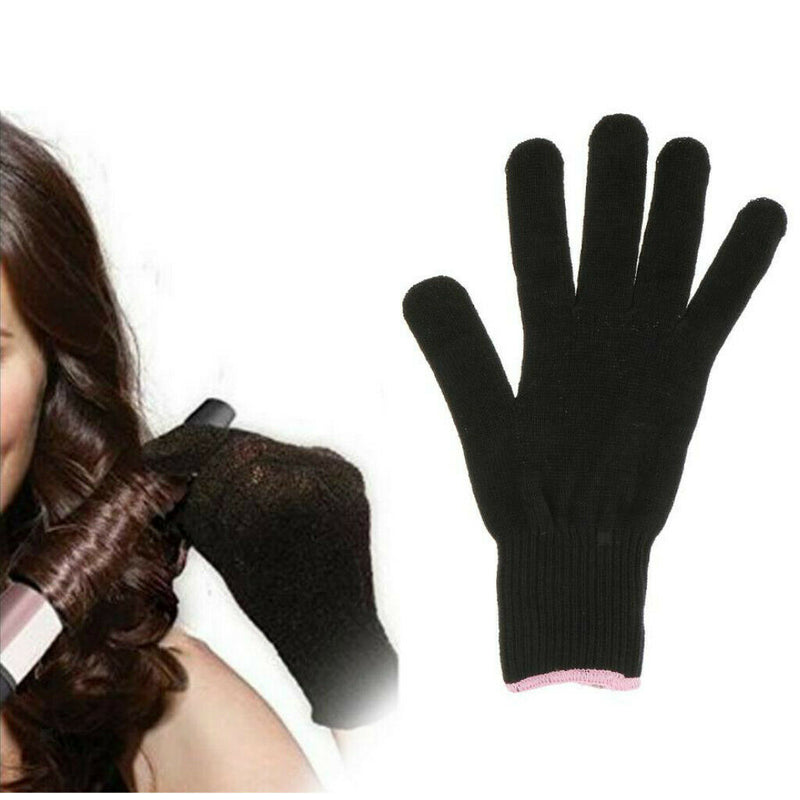 Styling Heat Resistant Glove Reusable Flat Iron Straightener Hand Mitt Black