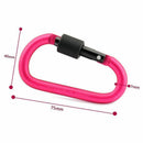 10pcs Aluminum Alloy Carabiner Shaped D Keychain Random Color -75mm * 40mm D7V5