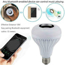 LED Bulb RGB Light Wireless Bluetooth Audio Speaker Music Dimmable Lamp Pla J7D5