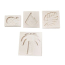 4x Tropical Leaf Silicone Fondant Mould Cake Sugarcraft Decorating Icing Mold