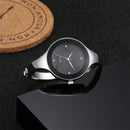 Women's Luxury Crystal Stainless Steel Quartz Wrist Watch Waterproof Black Tide