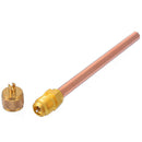 10x Service/Access Valve 1/4" SAE x 1/4" OD x 4" longer Stem Core & Core Remover