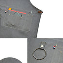 1X(Senior Denim Cowboy Bbq Apron Bib Leather Straps Kitchen Apron For Women