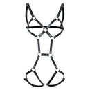 Body Chest PU Leather Adjustable Hollow Out Straps Belt Club Costumes
