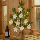10pcs/bag DIY Wooden Clip Christmas Tree Pendant Handmade Pendant Gifts (H) A
