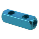 1/4"BSPT 3 way Threaded Aluminum Air Inline Splitter Manifold Block