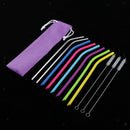 Bent Drinking Straws Multicolor 6pcs Silicone 2pcs