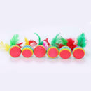 5pcs Cat Ball Toys With Feather Pets Kitten Teaser Interactive Funny Supply